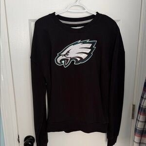 Eagles Women's Black Crewneck Sweatshirt